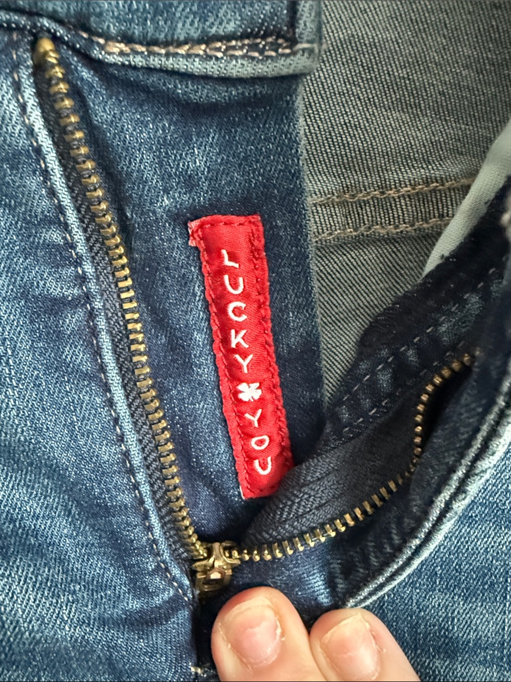 Lucky Brand Blue Cropped Distressed Jeans - Picture 3 of 9